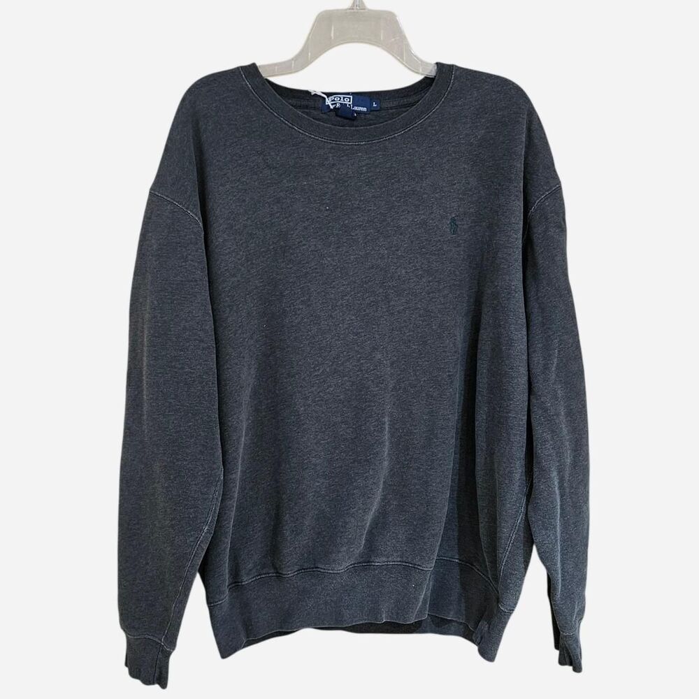 90s gray polo by ralph lauren sweatshirt